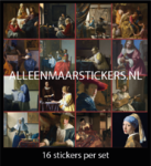 tegelstickerset Vermeer (16 stickers)