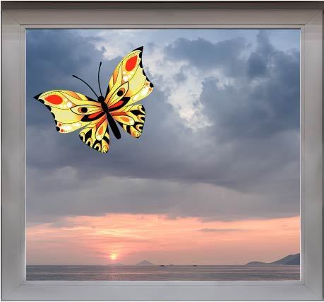 raamsticker vlinder 3 (2 stuks)