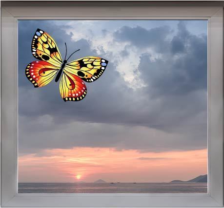 raamsticker vlinder 5 (2 stuks)