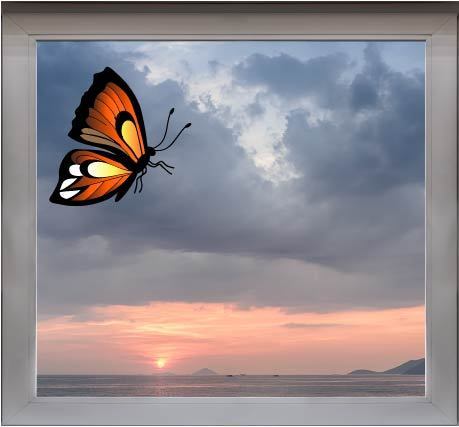 raamsticker vlinder 9 (2 stuks)