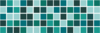 tegelstrip mozaiek turquoise