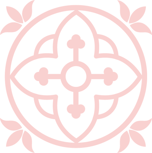 Vloersticker roze 14 (1 set van 4 stickers)
