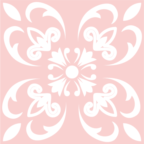 Vloersticker roze 7 (1 set van 4 stickers)