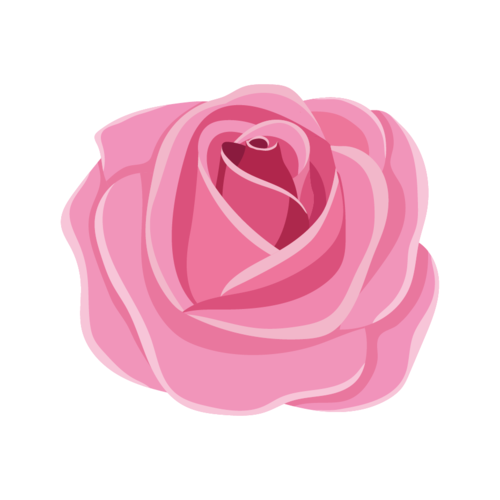 wc sticker roze roos (contourgesneden)