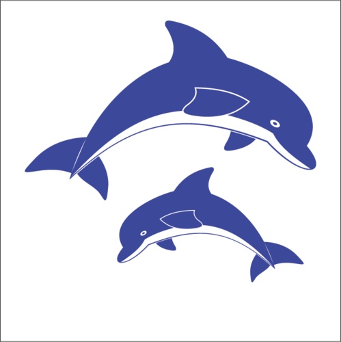 wc sticker dolfijnen