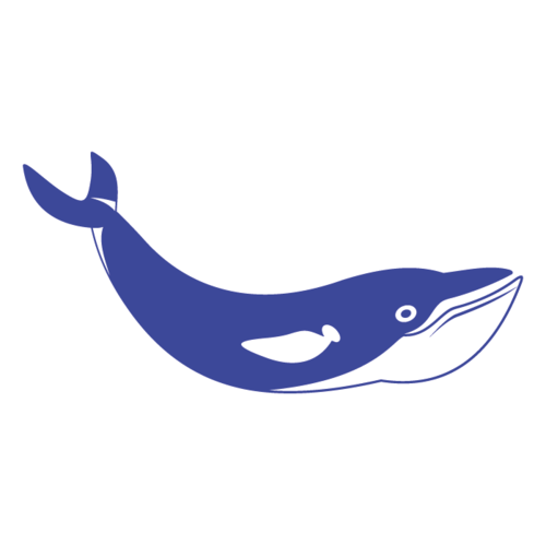 wc sticker walvis (contourgesneden)