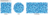 Tafelsticker mozaiek blauw rechthoekig