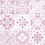 Tegelstickerset Portugal 1 vintage roze (9 stickers per set)