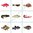 Tegelstickerset tropische vissen 2 (9 stickers per set)