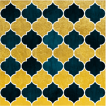 Marokkaans motief goud blauw grunge AANBIEDING