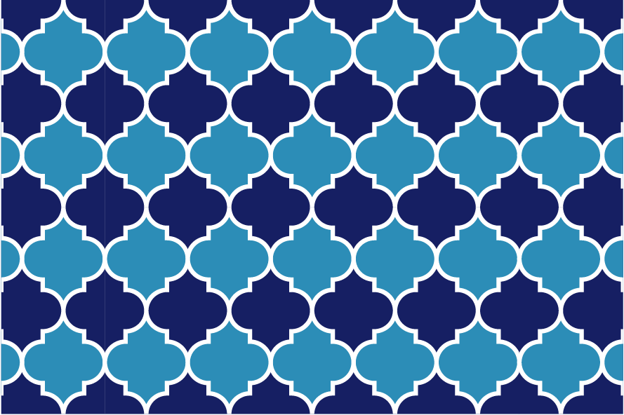 Marokkaans_motief_blauw_rechthoekig