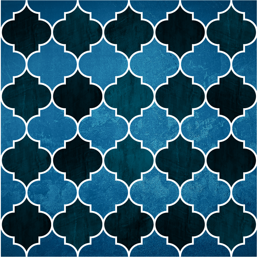 Marokkaans_motief_blauw_grunge